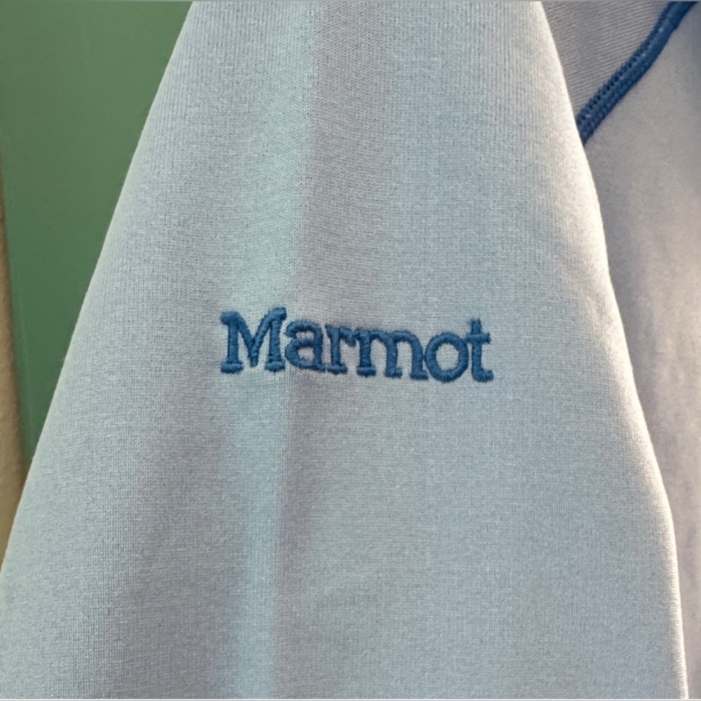 Marmot Blue Fleece Pullover sz M EUC - Picture 4 of 8